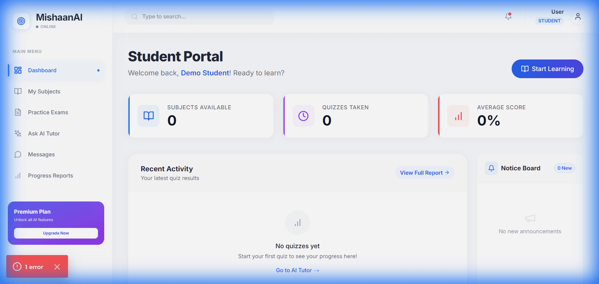 MishaanAI Dashboard Analytics